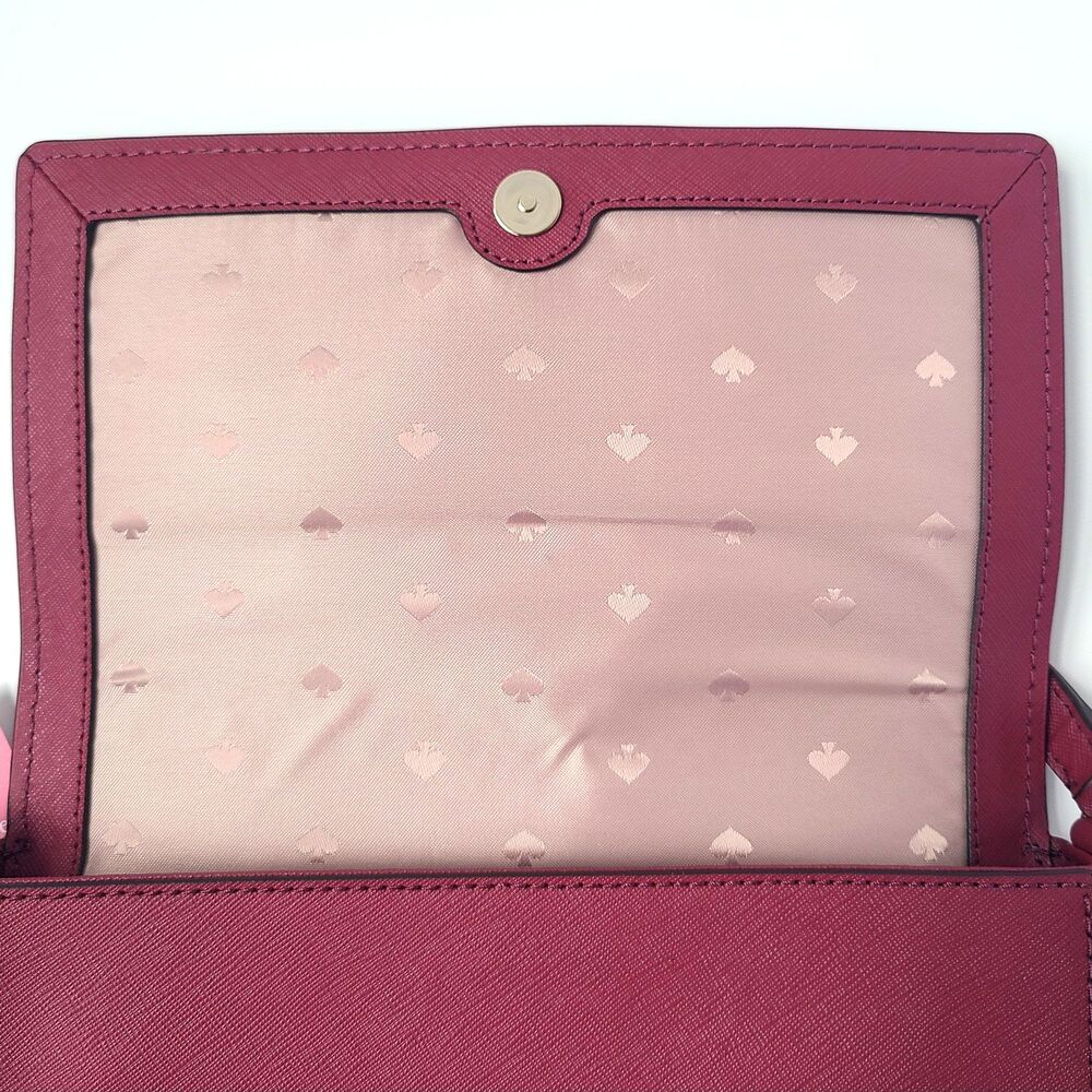 Kate Spade Cove Street Dody Crossbody Leather Bag Purse Handbag Rhubarb Tart New - Picture 5 of 13